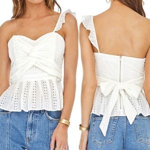 White Eyelet Top